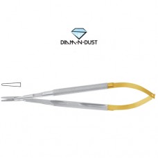 Diam-n-Dust™ Micro Needle Holder Straight - Round Handle Stainless Steel, 21 cm - 8 1/4"